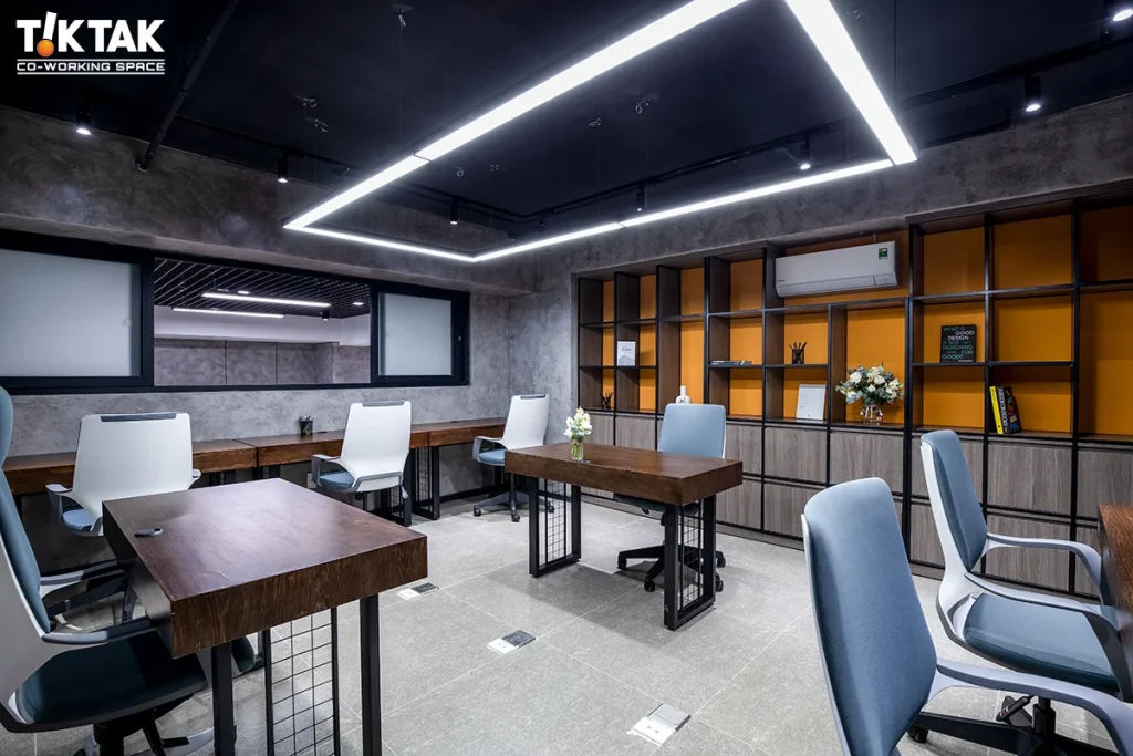 Hình 1 bài 6 – Văn phòng tại Tiktak Coworking Space được thiết kế hài hòa giữa thẩm mỹ và công năng