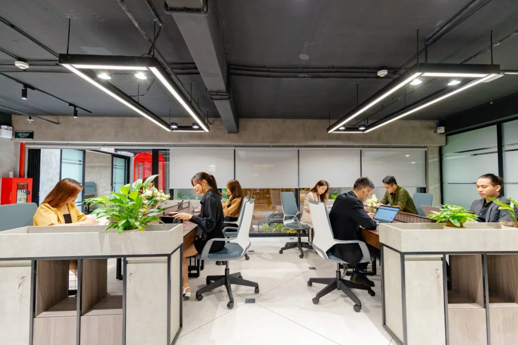 Hình 2 bài 5 – Khu coworking tại Tiktak Coworking Space phù hợp cho team remotehybrid quy mô nhỏ.