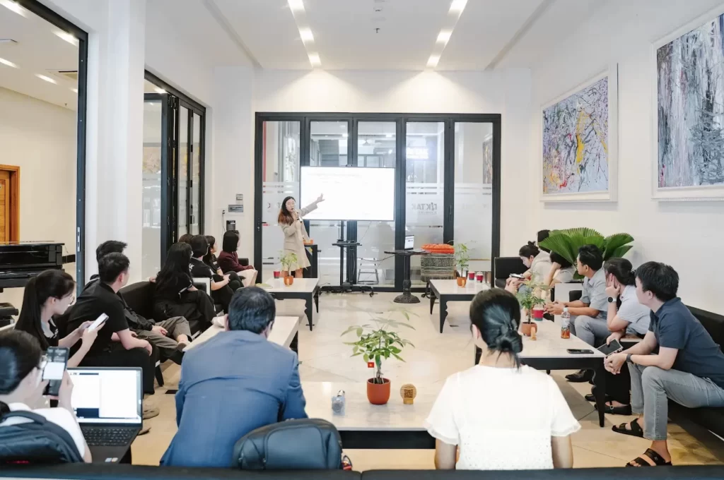 Không gian tại Tiktak Coworking Space Đà Nẵng bố trí linh hoạt theo nhu cầu doanh nghiệp